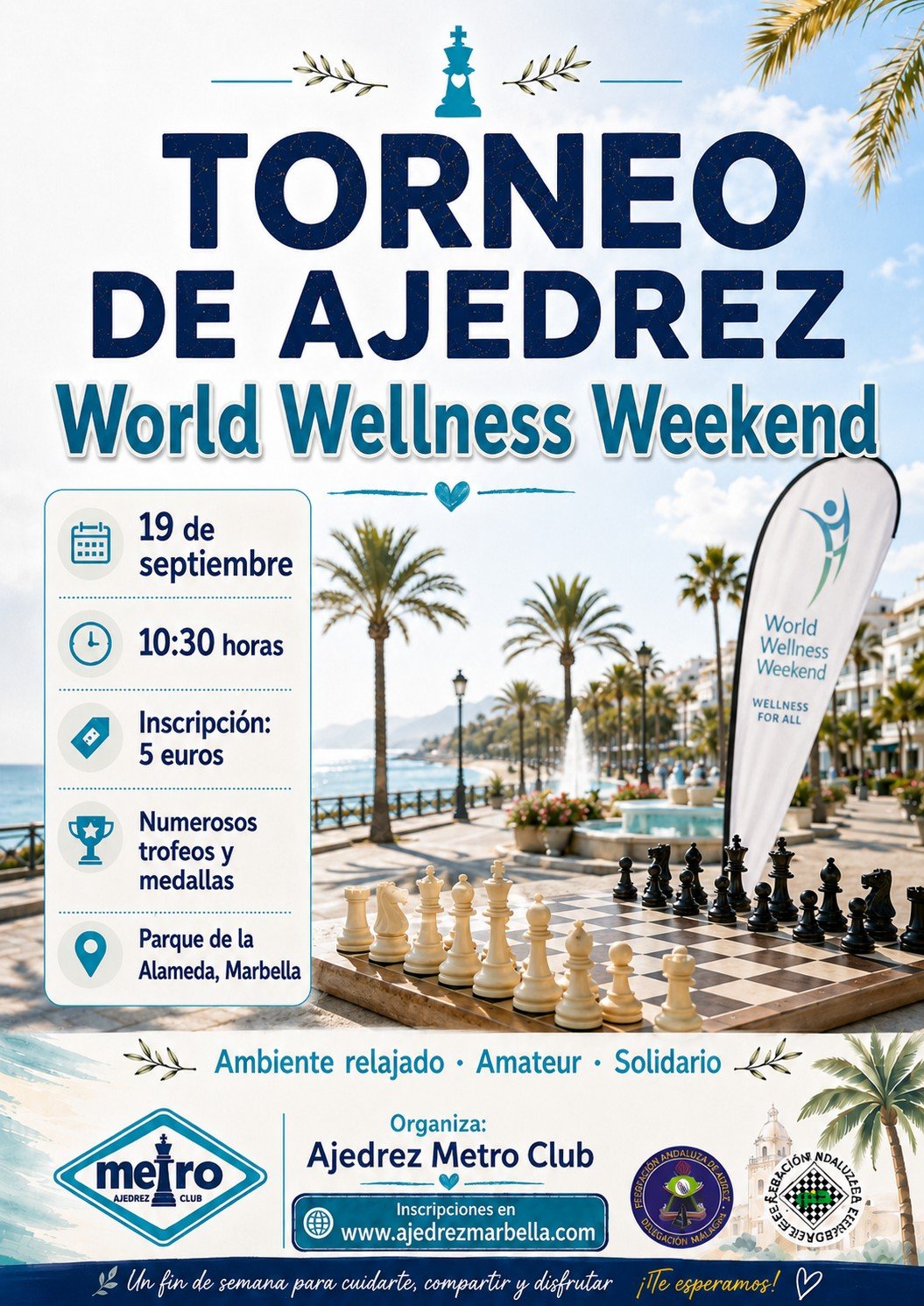 Torneo de Ajedrez World Wellness Weekend 2026 en Marbella